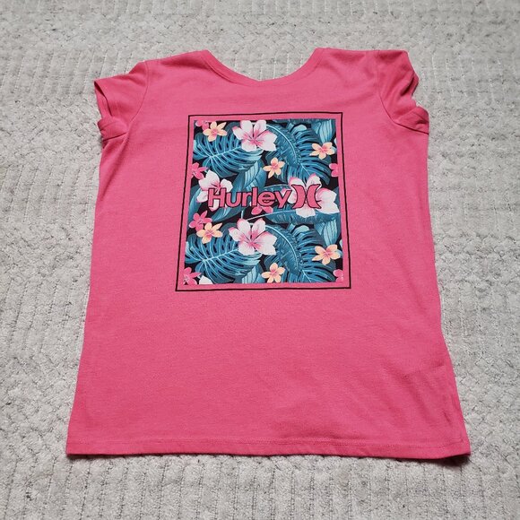 Hurley Other - Hurley Pink Kids T-Shirt with Floral Design